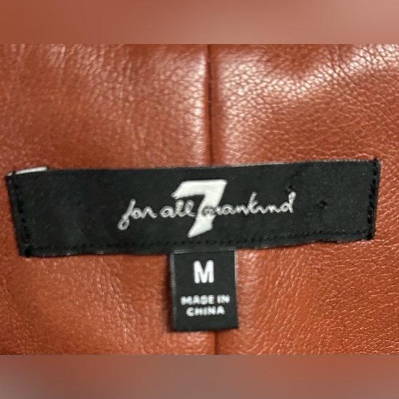 7 For All Mankind Medium Faux Leather Vest - Picture 6 of 7